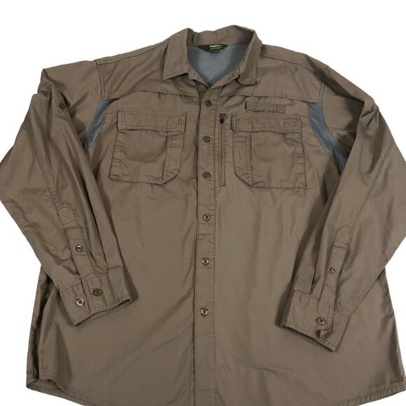 Gander Mtn. Men's Tan Sport Hunting Fishing Shirt Size XL - Picture 1 of 7